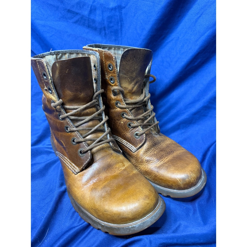 Dr. Martens 12208 Brown Leather Lace Up Combat Boots Womens 10 UK 8 EU 42